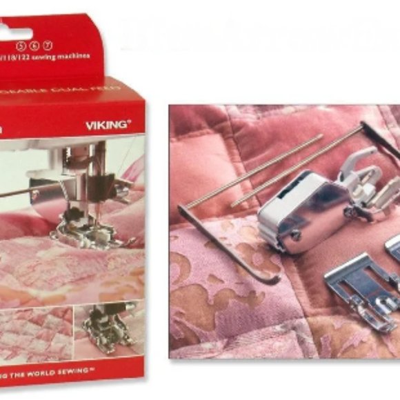 Viking Husqvarna Interchangeable Dual Feed Walking Foot # 920219096 For Cat 5-7 - Picture 2 of 2